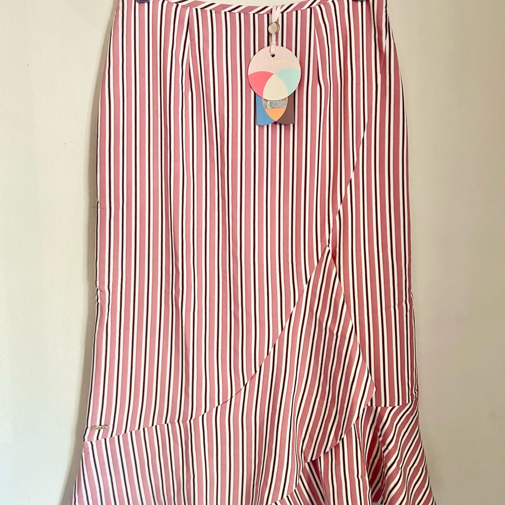 Ted Baker London Nwt Sz 1 (0-2) Layered Striped Skirt (Coryn)